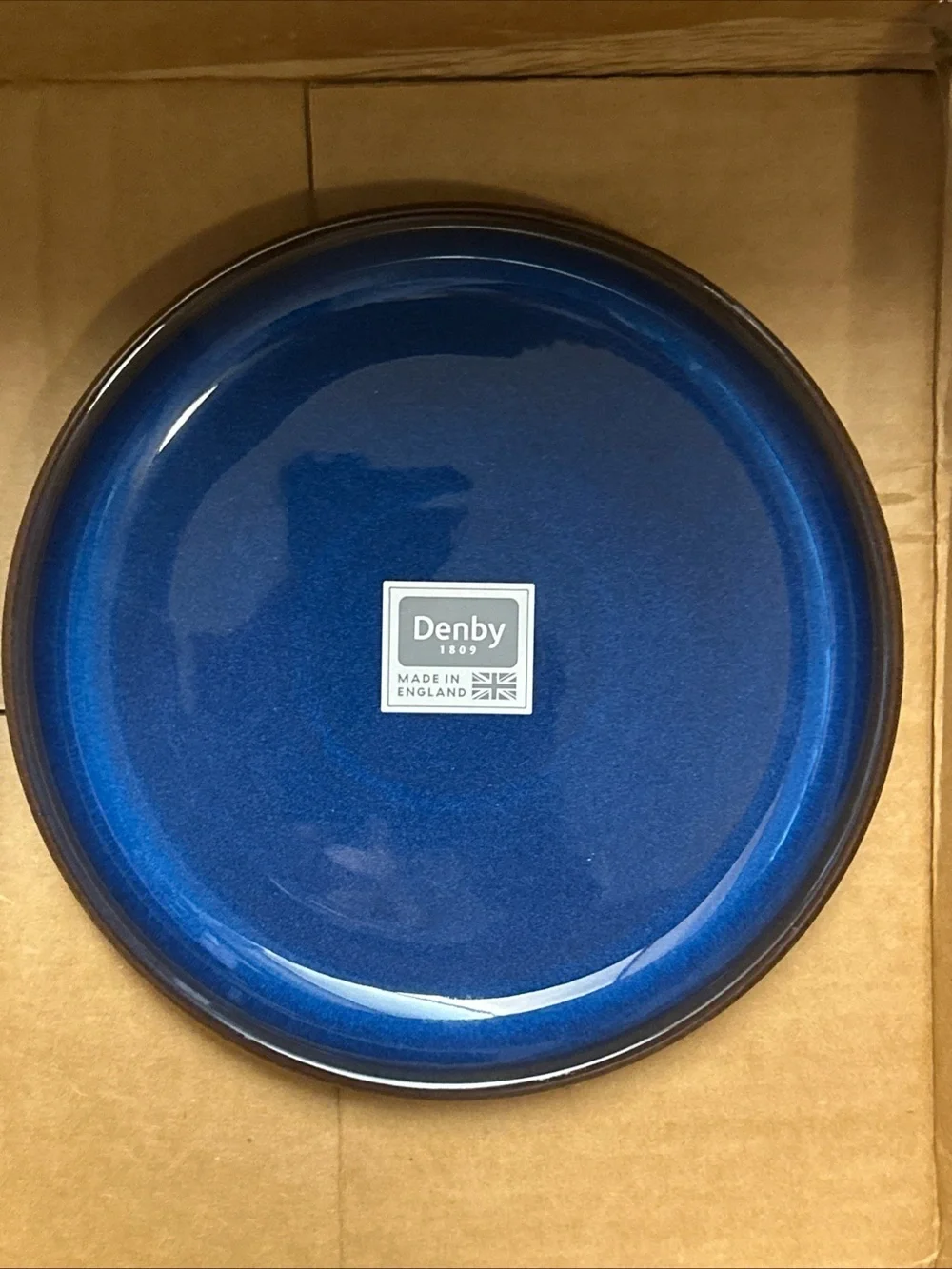 Denby Imperial Blue Stoneware Side Plates - new Set of 2